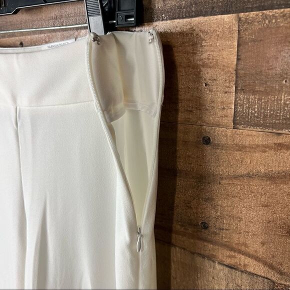 INC Pants High Rise Wide Leg Washed White Side Zipper 8 Women’s - Picture 4 of 16